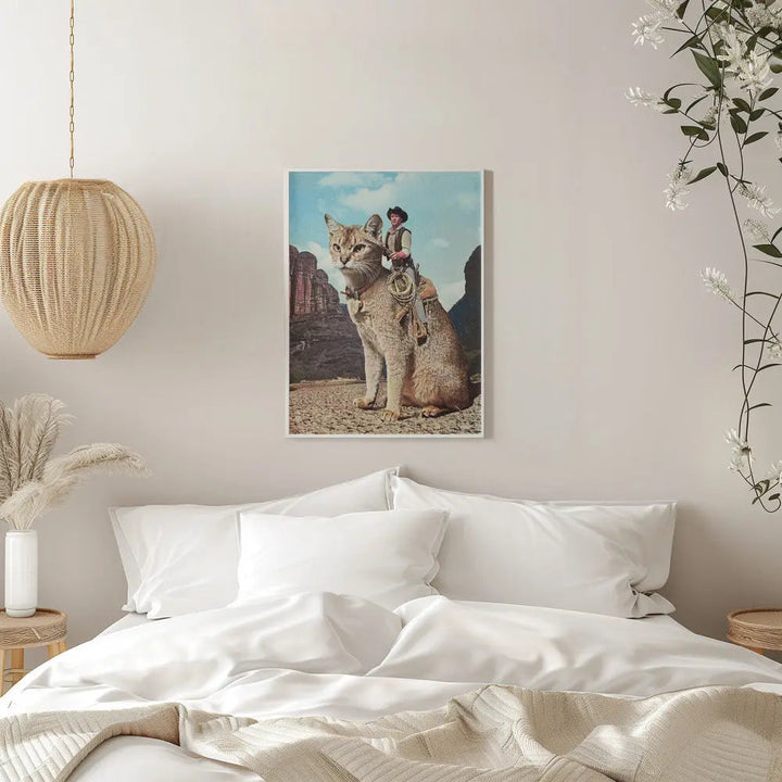 Cat Lone Ranger - Stretched Canvas, Poster or Fine Art Print I Heart Wall Art
