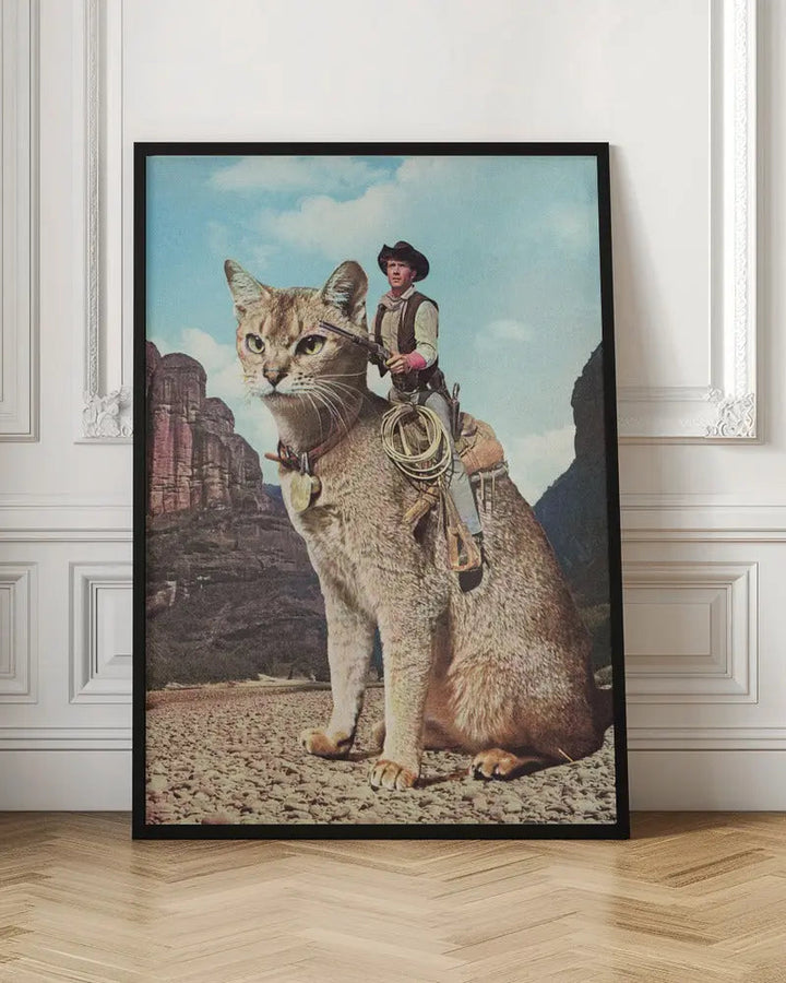 Cat Lone Ranger - Stretched Canvas, Poster or Fine Art Print I Heart Wall Art