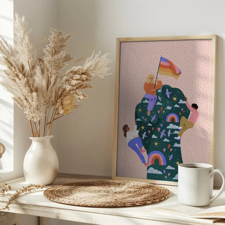 Celebrating Pride - Stretched Canvas, Poster or Fine Art Print I Heart Wall Art