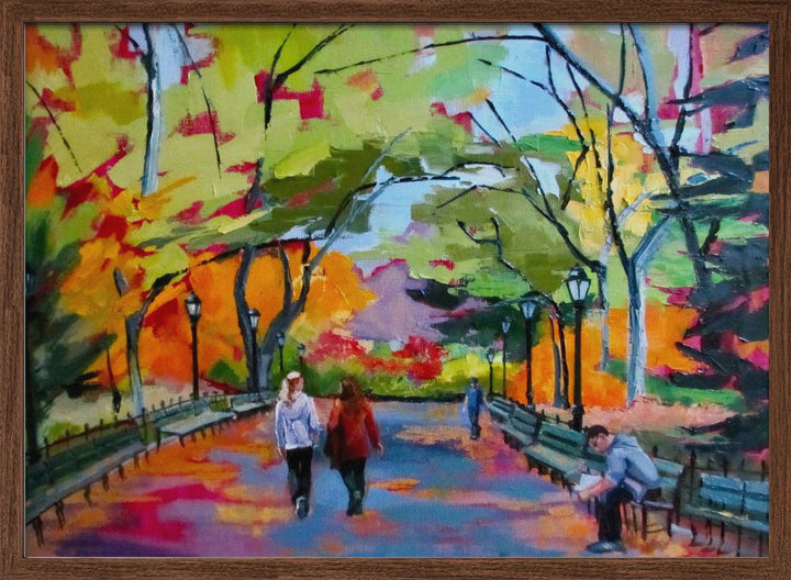 Central Park Walk - Stretched Canvas, Poster or Fine Art Print I Heart Wall Art