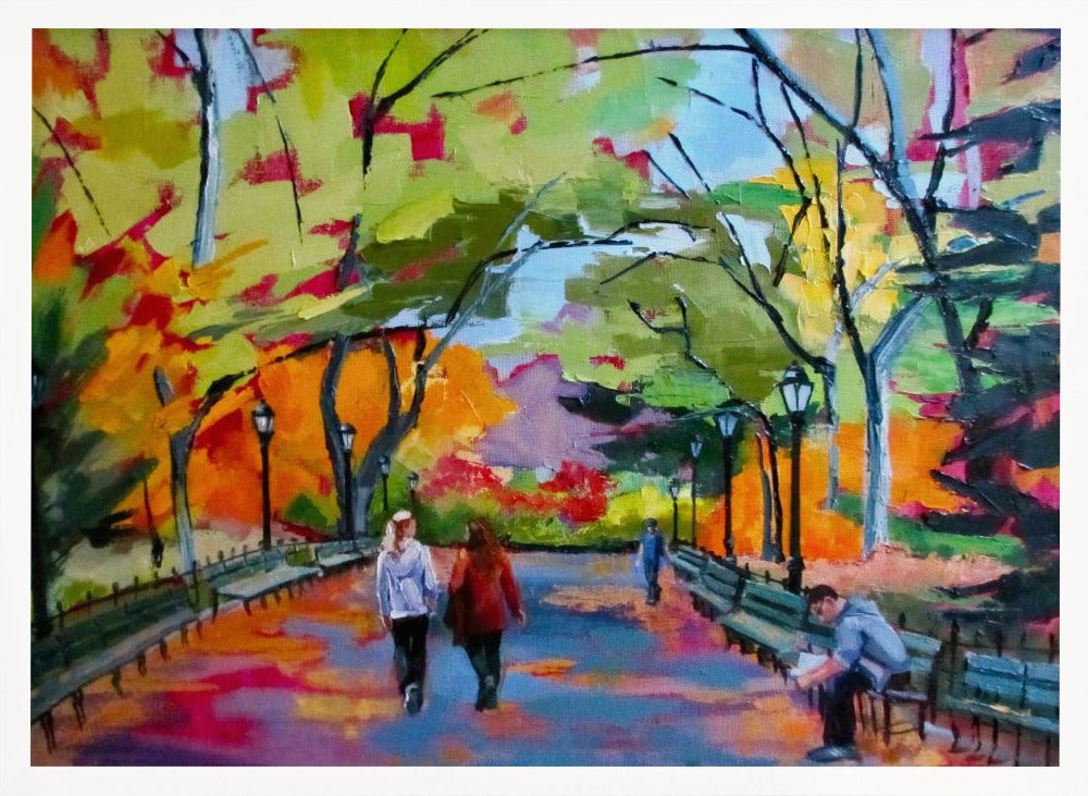 Central Park Walk - Stretched Canvas, Poster or Fine Art Print I Heart Wall Art
