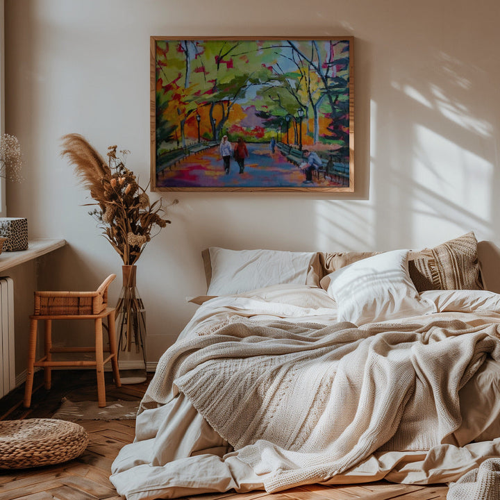 Central Park Walk - Stretched Canvas, Poster or Fine Art Print I Heart Wall Art