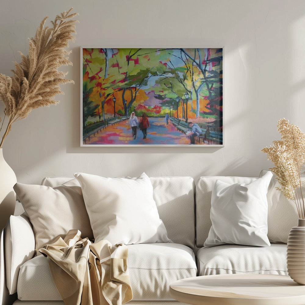 Central Park Walk - Stretched Canvas, Poster or Fine Art Print I Heart Wall Art