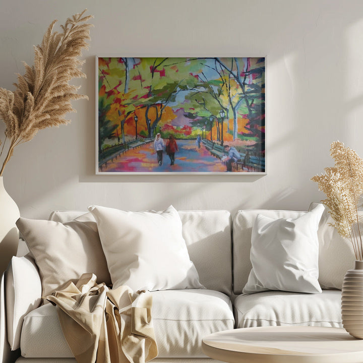 Central Park Walk - Stretched Canvas, Poster or Fine Art Print I Heart Wall Art