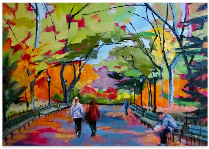 Central Park Walk - Stretched Canvas, Poster or Fine Art Print I Heart Wall Art