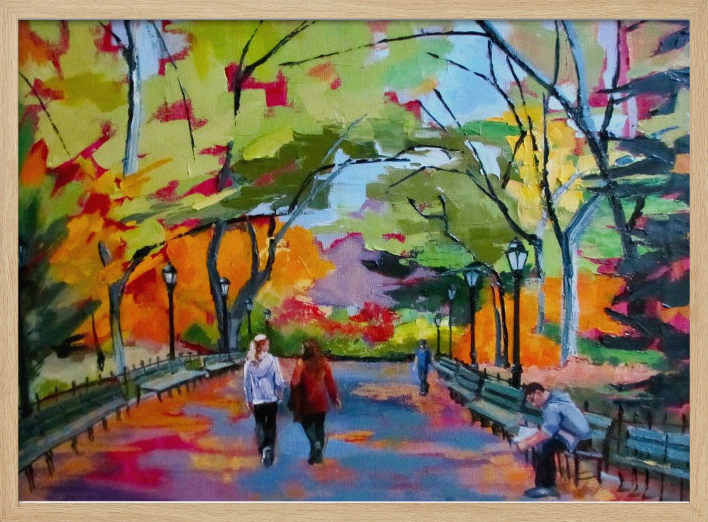 Central Park Walk - Stretched Canvas, Poster or Fine Art Print I Heart Wall Art