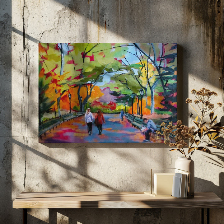Central Park Walk - Stretched Canvas, Poster or Fine Art Print I Heart Wall Art