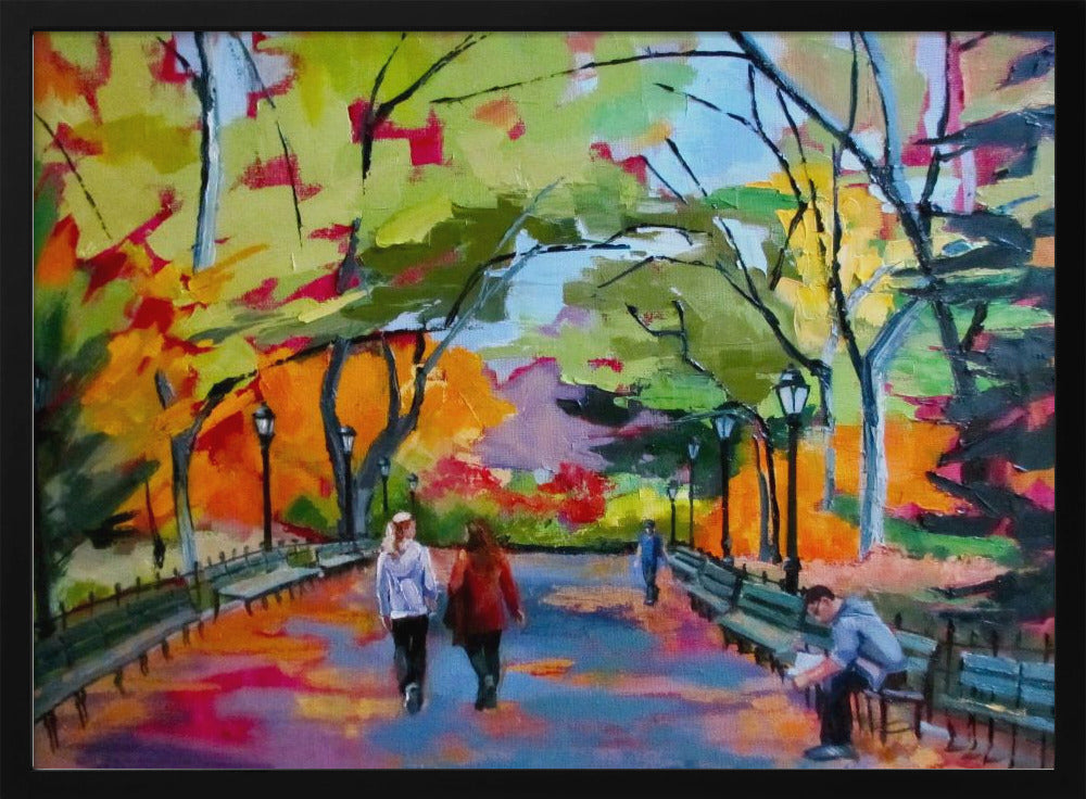 Central Park Walk - Stretched Canvas, Poster or Fine Art Print I Heart Wall Art