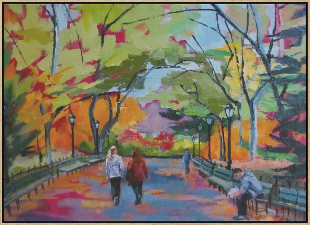 Central Park Walk - Stretched Canvas, Poster or Fine Art Print I Heart Wall Art