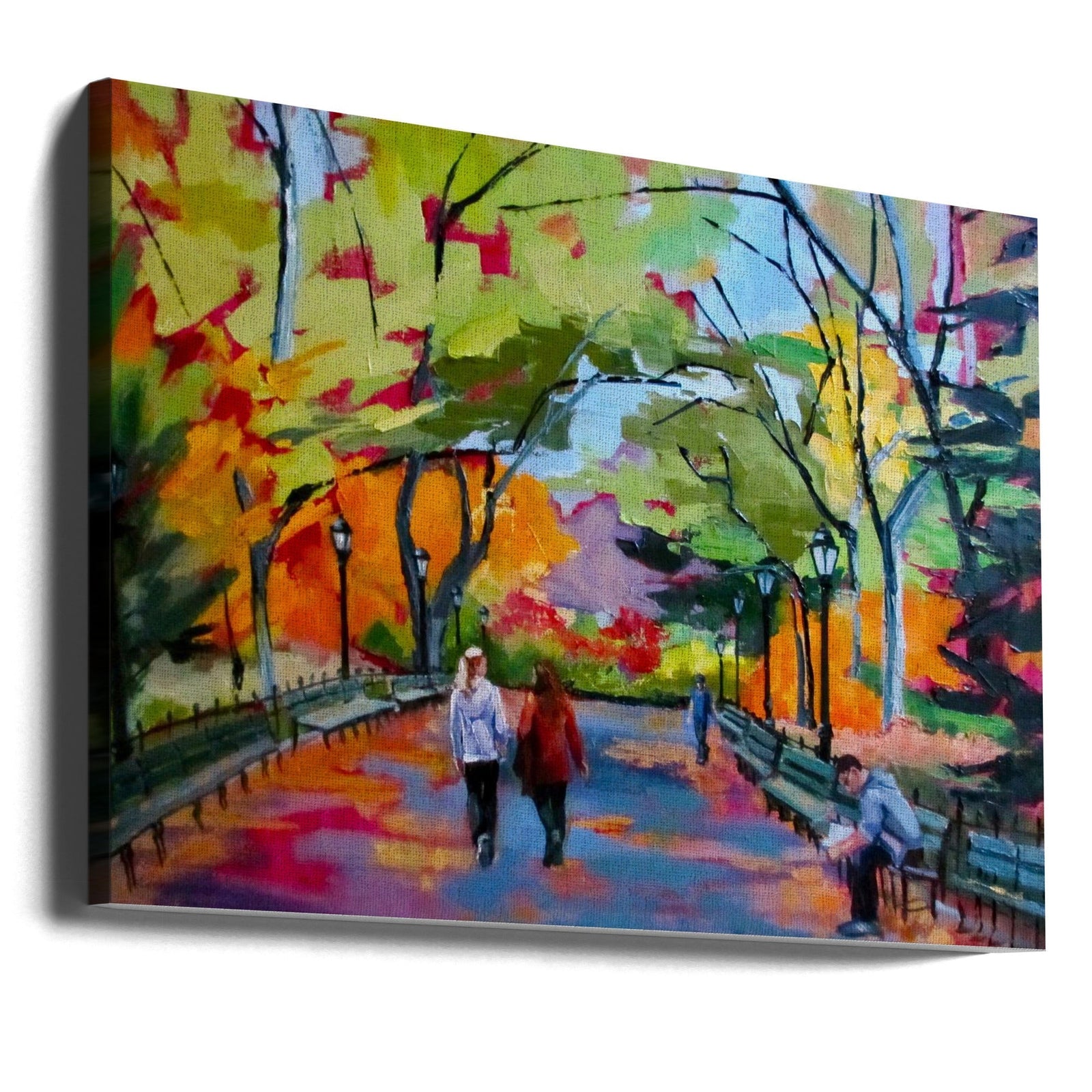 Central Park Walk - Stretched Canvas, Poster or Fine Art Print I Heart Wall Art