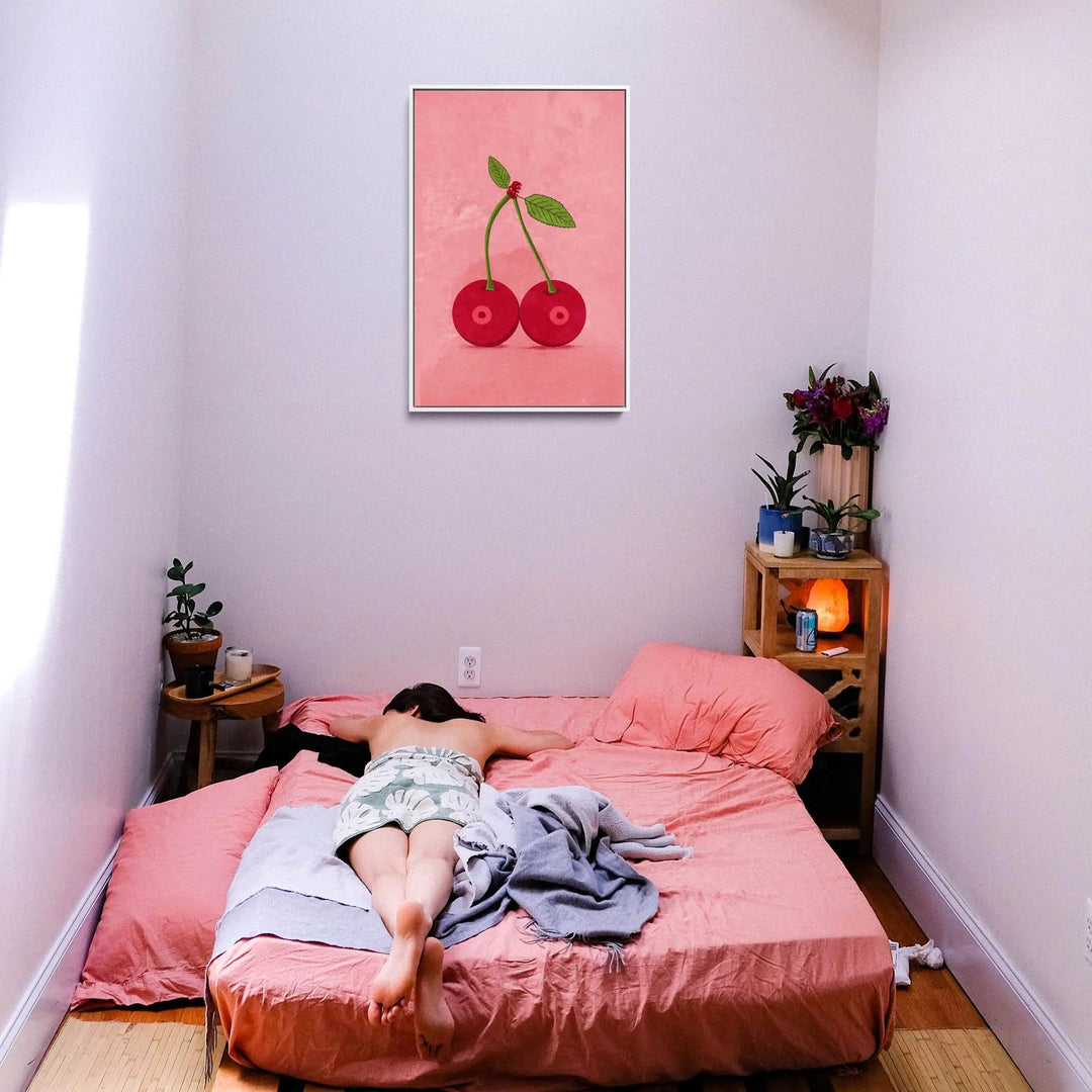 Cerry Boobs by Raissa Oltmanns - Stretched Canvas Print or Framed Fine Art Print - Artwork I Heart Wall Art Australia 