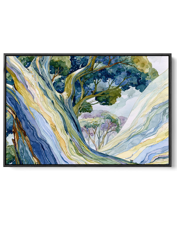 Cerulean Eucalypt II by IHeartStudio - Australian Bark Canvas Print
