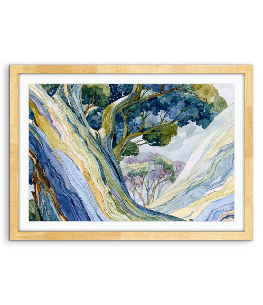 Cerulean Eucalypt II by IHeartStudio - Australian Bark Canvas Print