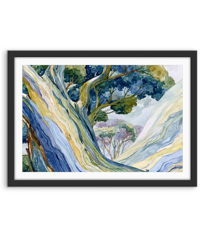 Cerulean Eucalypt II by IHeartStudio - Australian Bark Canvas Print