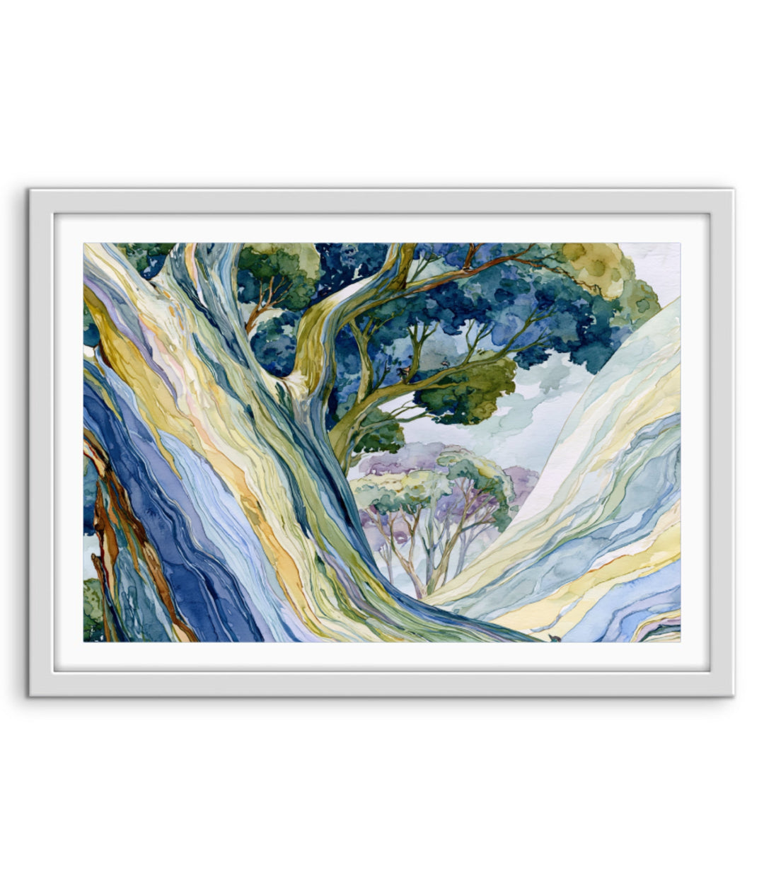 Cerulean Eucalypt II by IHeartStudio - Australian Bark Canvas Print
