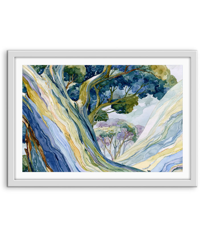 Cerulean Eucalypt II by IHeartStudio - Australian Bark Canvas Print