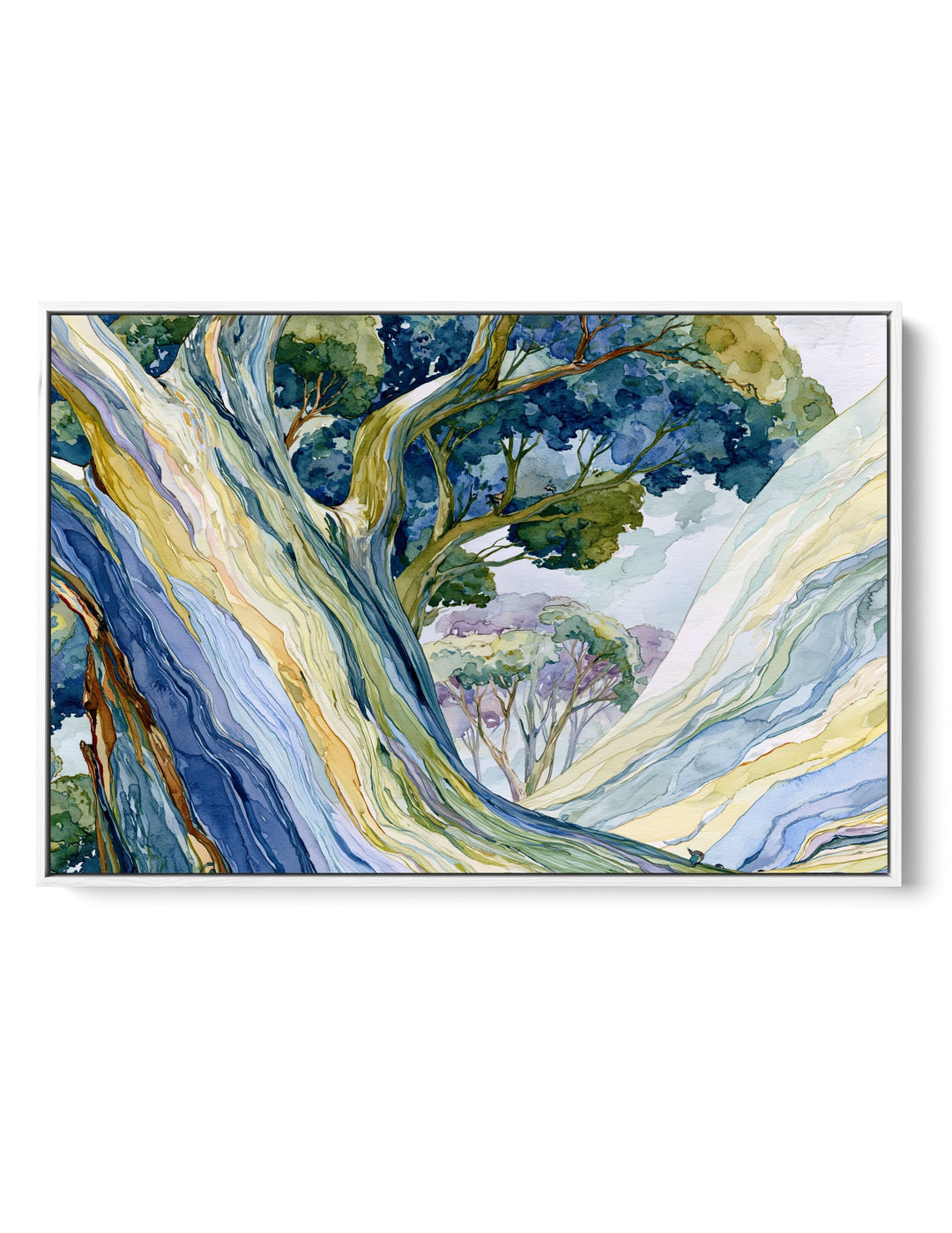 Cerulean Eucalypt II by IHeartStudio - Australian Bark Canvas Print