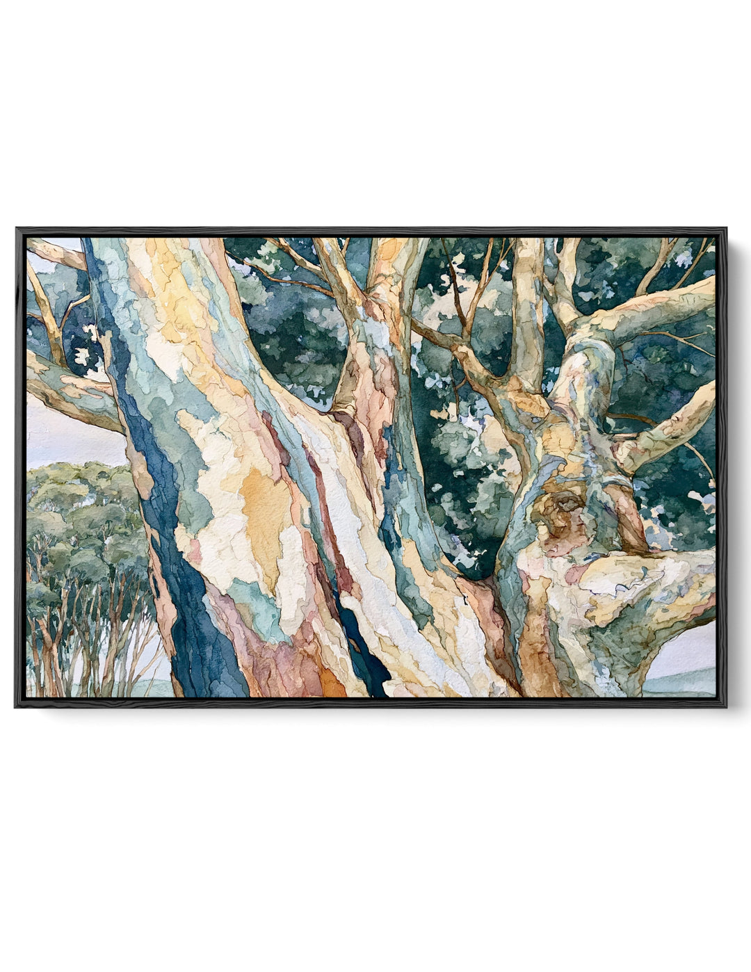 Cerulean Forest II by IHeartStudio - Australian Eucalypt Bark Canvas Print