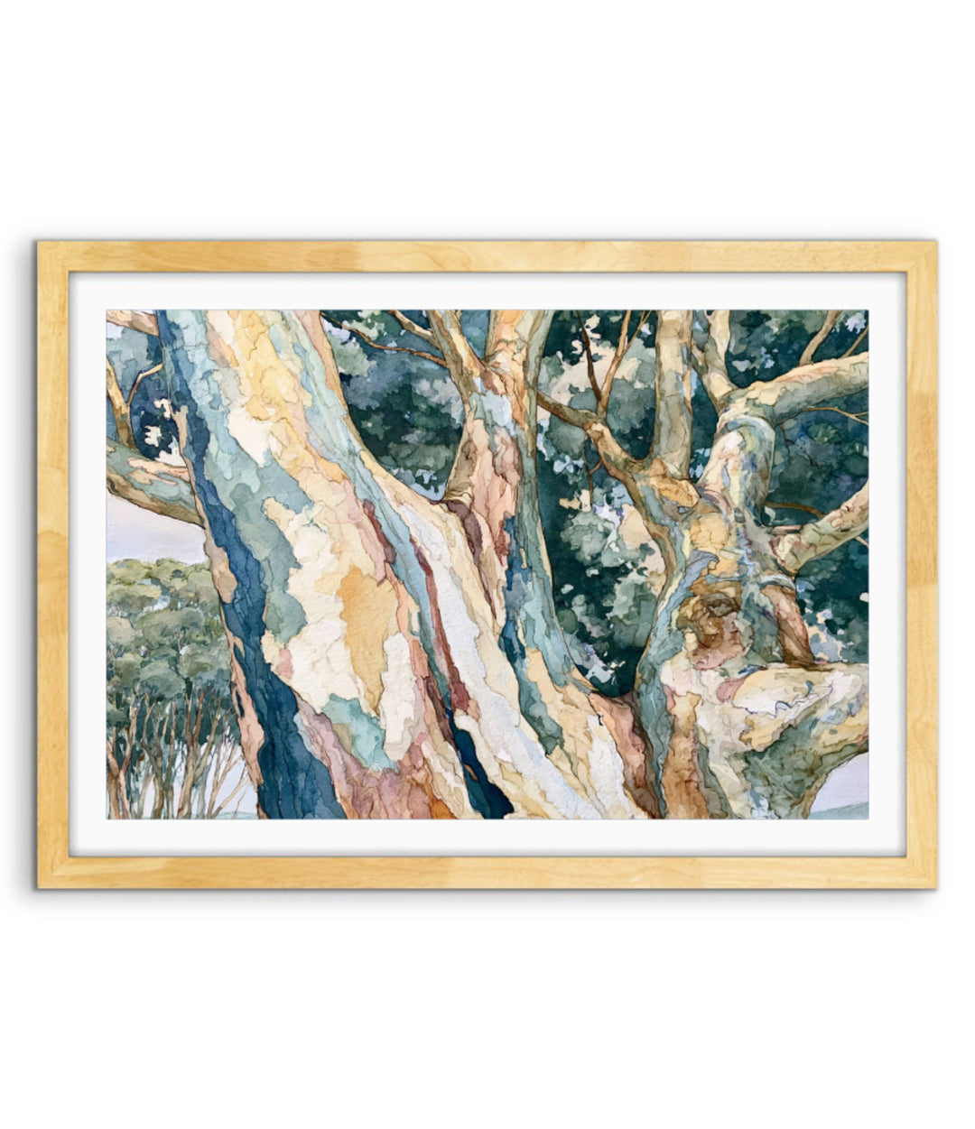 Cerulean Forest II by IHeartStudio - Australian Eucalypt Bark Canvas Print