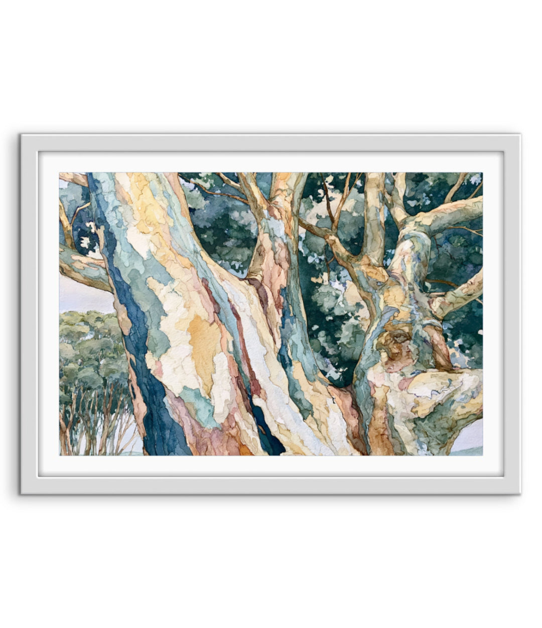 Cerulean Forest II by IHeartStudio - Australian Eucalypt Bark Canvas Print