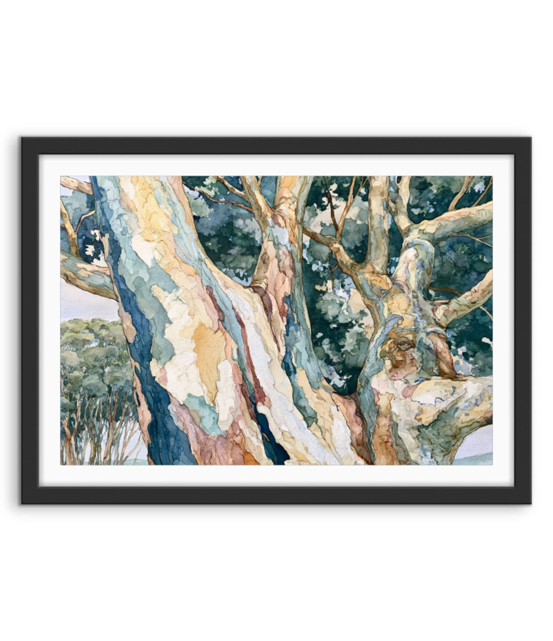 Cerulean Forest II by IHeartStudio - Australian Eucalypt Bark Canvas Print
