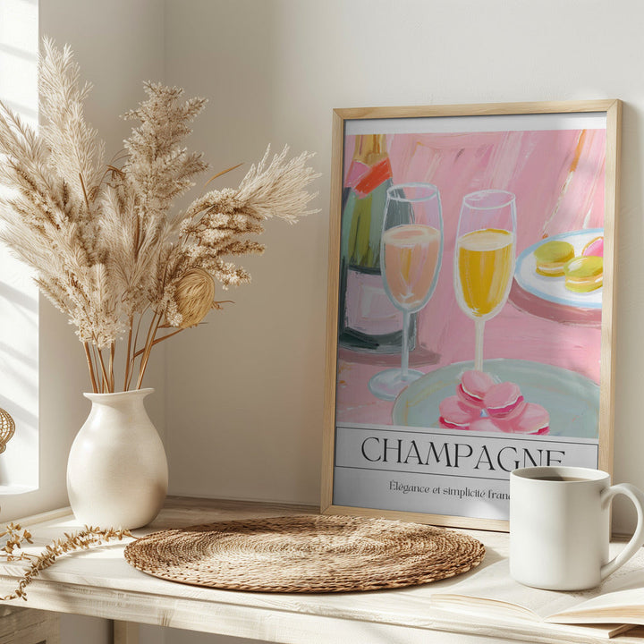 Champagne - Stretched Canvas, Poster or Fine Art Print I Heart Wall Art