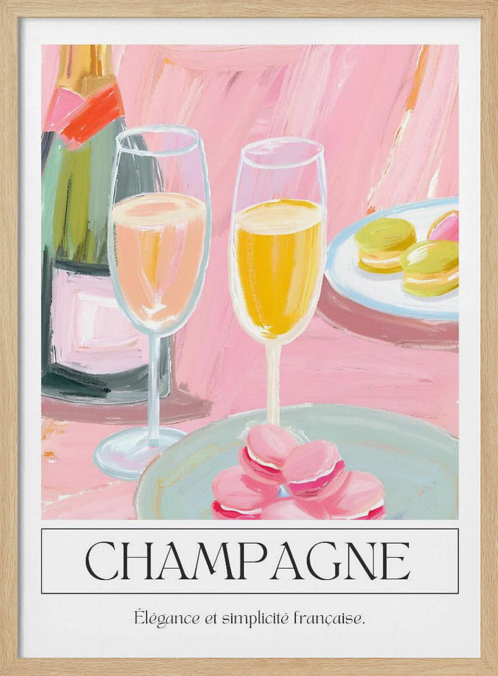 Champagne - Stretched Canvas, Poster or Fine Art Print I Heart Wall Art