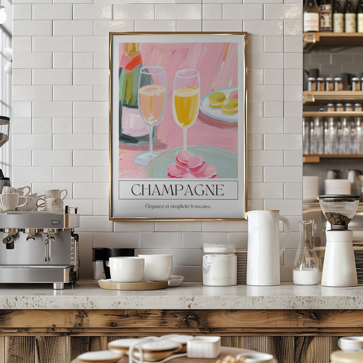 Champagne - Stretched Canvas, Poster or Fine Art Print I Heart Wall Art