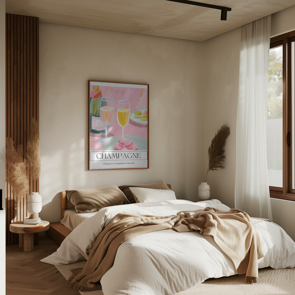 Champagne - Stretched Canvas, Poster or Fine Art Print I Heart Wall Art