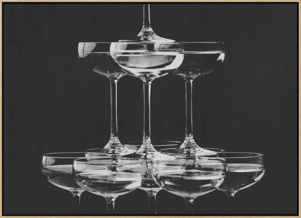Champagne tower_10 - Stretched Canvas, Poster or Fine Art Print I Heart Wall Art