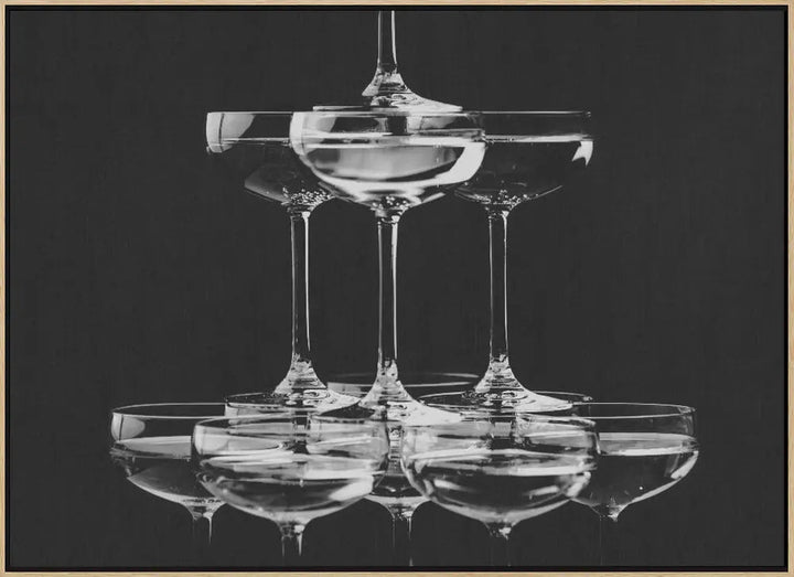 Champagne tower_10 - Stretched Canvas, Poster or Fine Art Print I Heart Wall Art