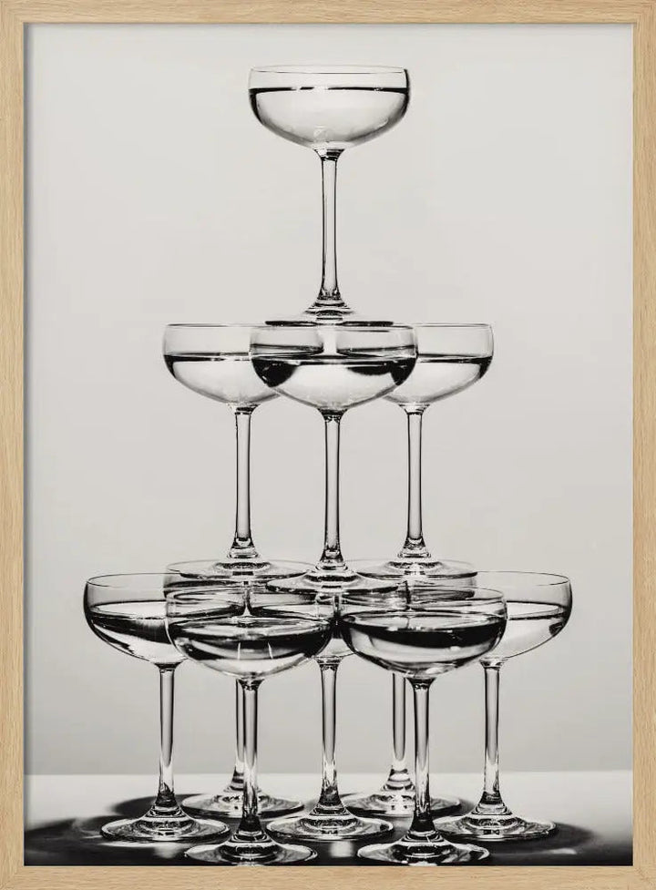 Champagne tower_6 - Stretched Canvas, Poster or Fine Art Print I Heart Wall Art