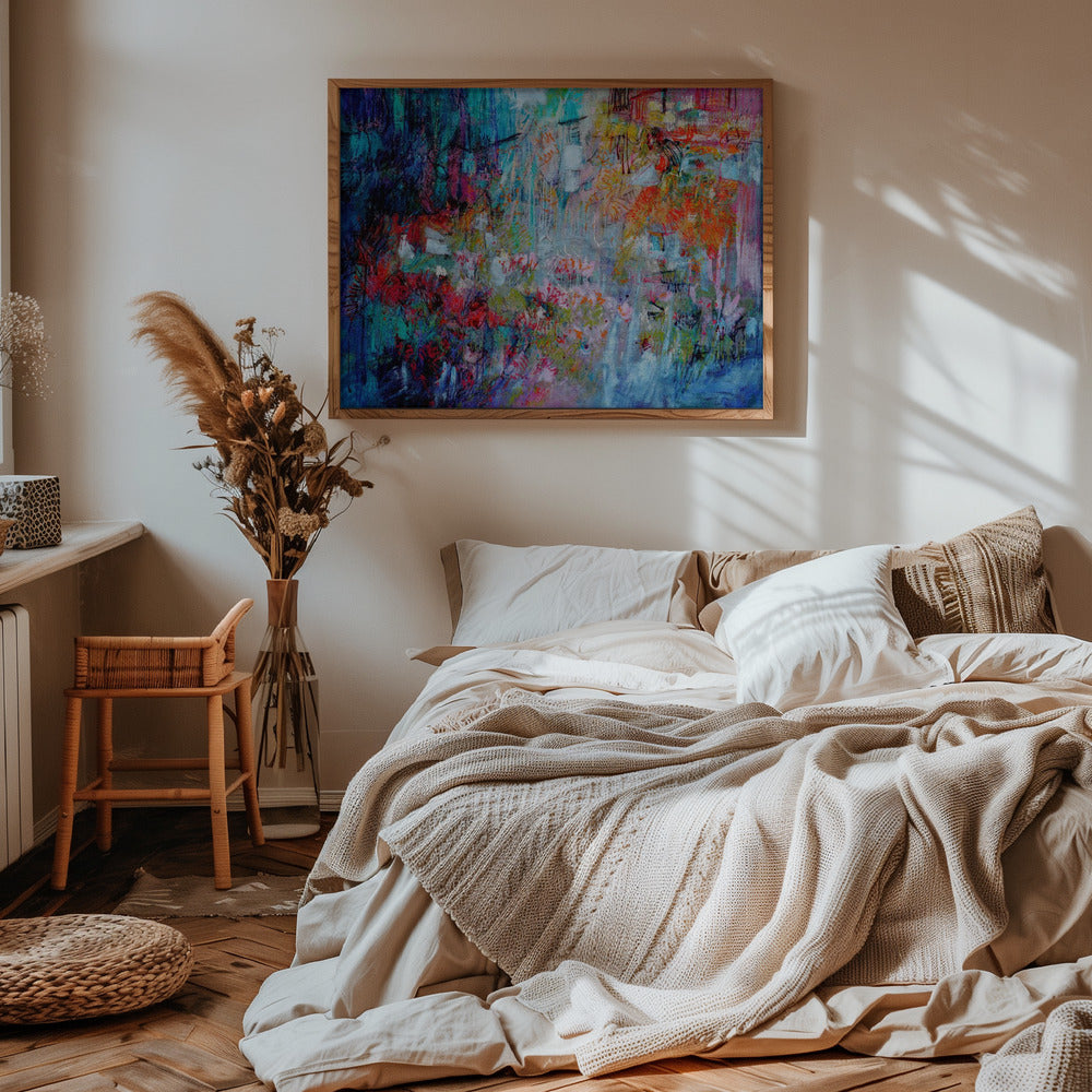 Chaotic Bloomscape - Stretched Canvas, Poster or Fine Art Print I Heart Wall Art