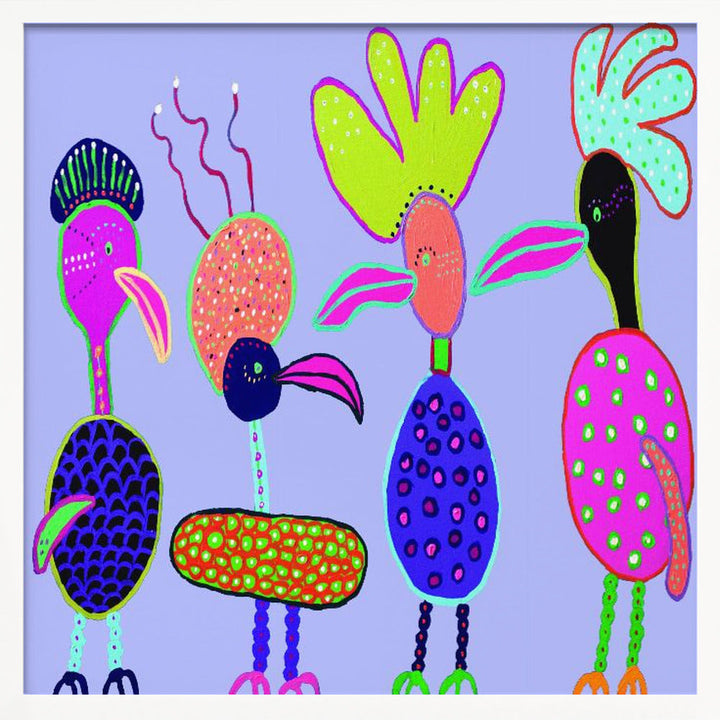 Chatter Boxes - Square Stretched Canvas, Poster or Fine Art Print I Heart Wall Art