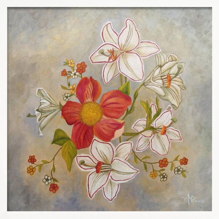 Cheering Up Your Day - Square Stretched Canvas, Poster or Fine Art Print I Heart Wall Art