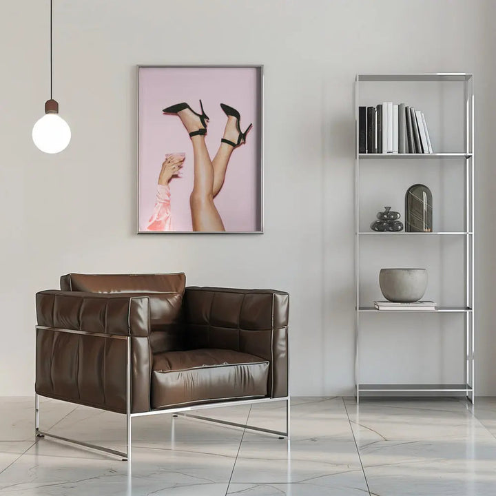 Cheers Peaches - Stretched Canvas, Poster or Fine Art Print I Heart Wall Art