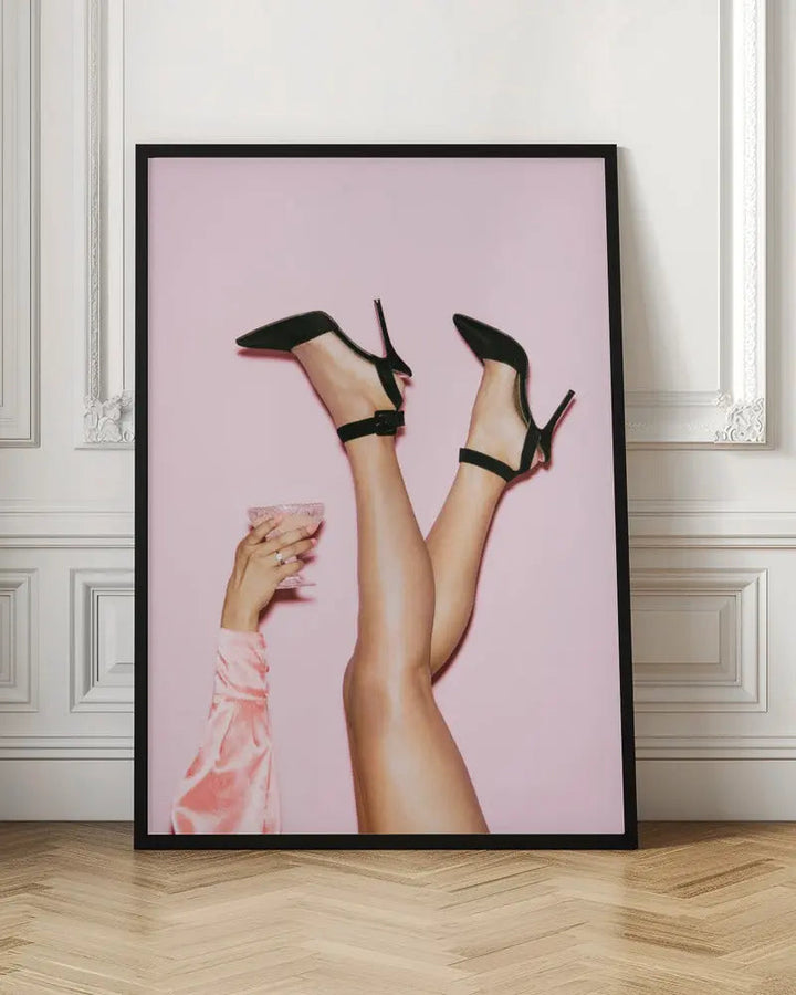 Cheers Peaches - Stretched Canvas, Poster or Fine Art Print I Heart Wall Art