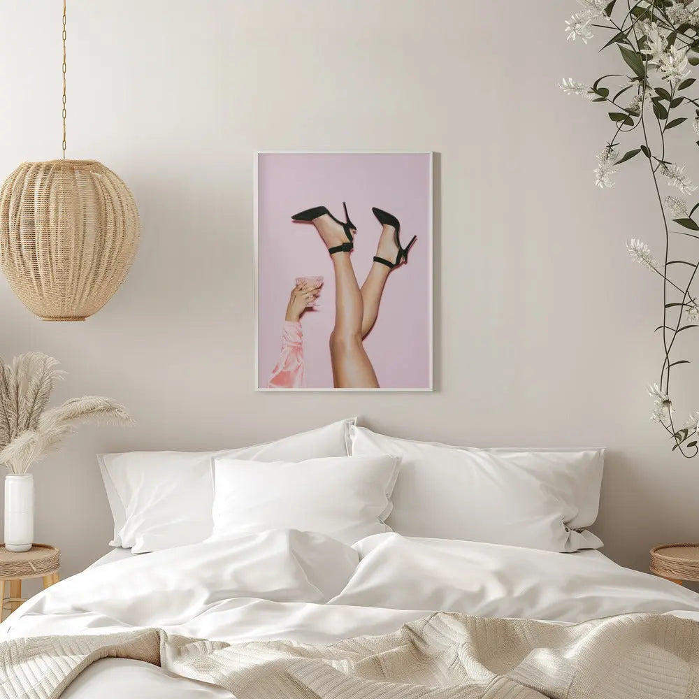 Cheers Peaches - Stretched Canvas, Poster or Fine Art Print I Heart Wall Art