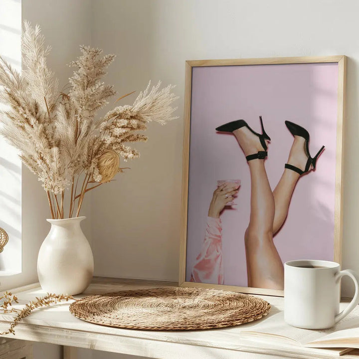 Cheers Peaches - Stretched Canvas, Poster or Fine Art Print I Heart Wall Art