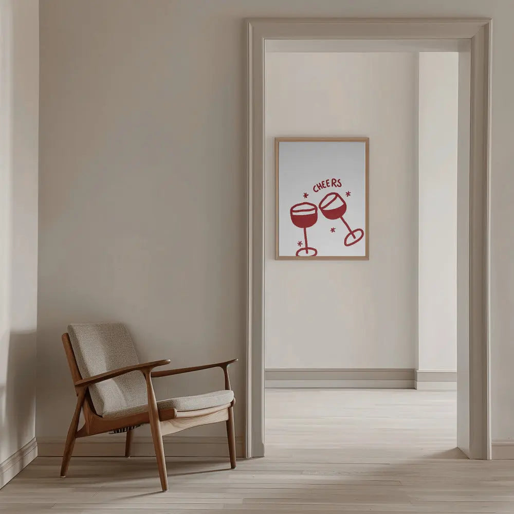 Cheers - Stretched Canvas, Poster or Fine Art Print I Heart Wall Art