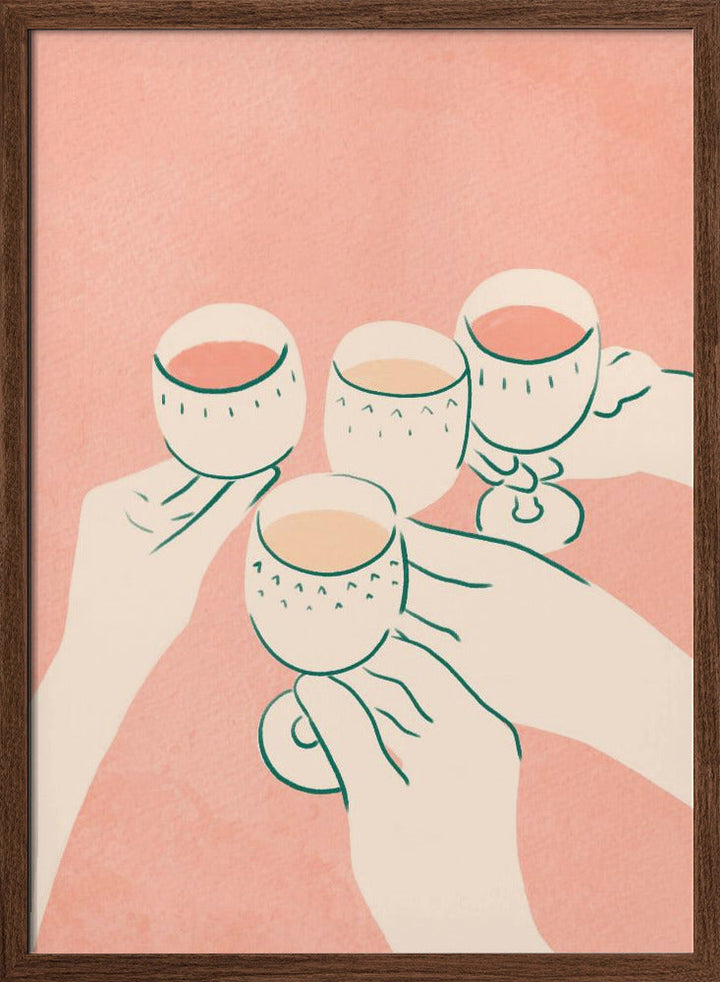 Cheers to Good Times - Stretched Canvas, Poster or Fine Art Print I Heart Wall Art
