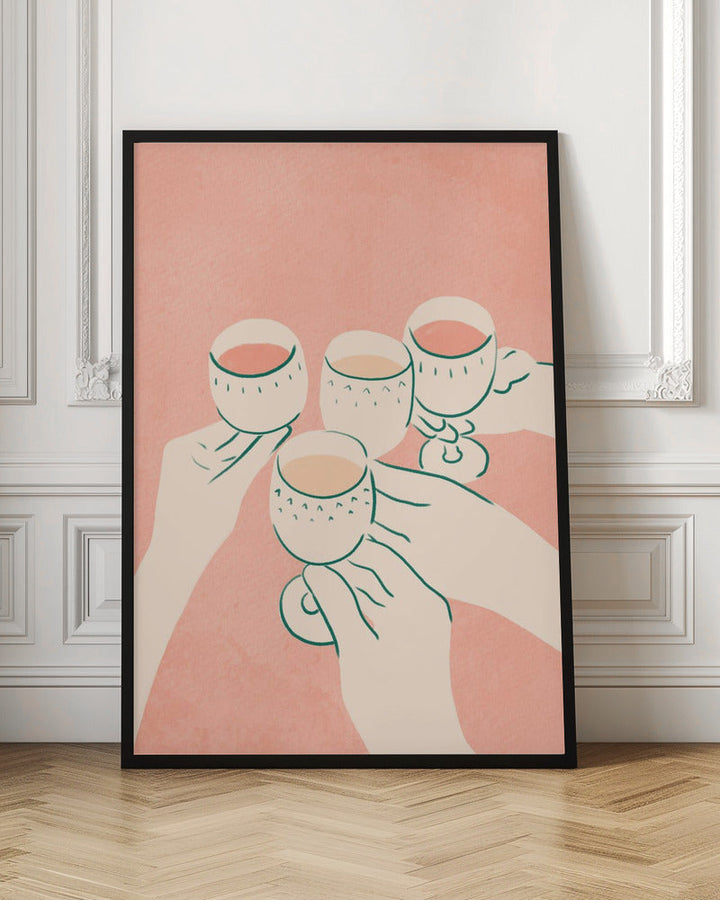 Cheers to Good Times - Stretched Canvas, Poster or Fine Art Print I Heart Wall Art