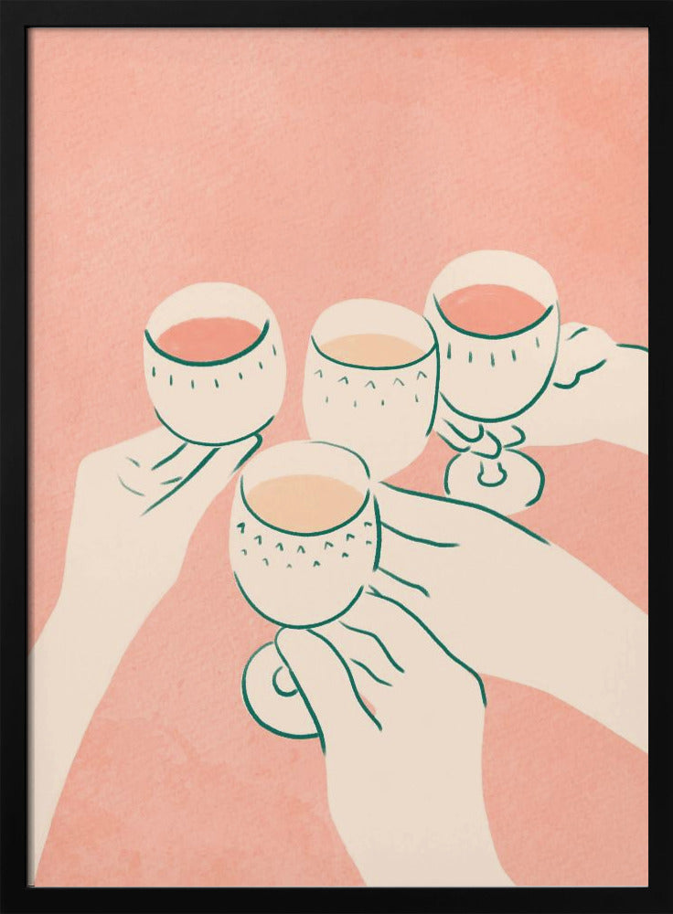 Cheers to Good Times - Stretched Canvas, Poster or Fine Art Print I Heart Wall Art