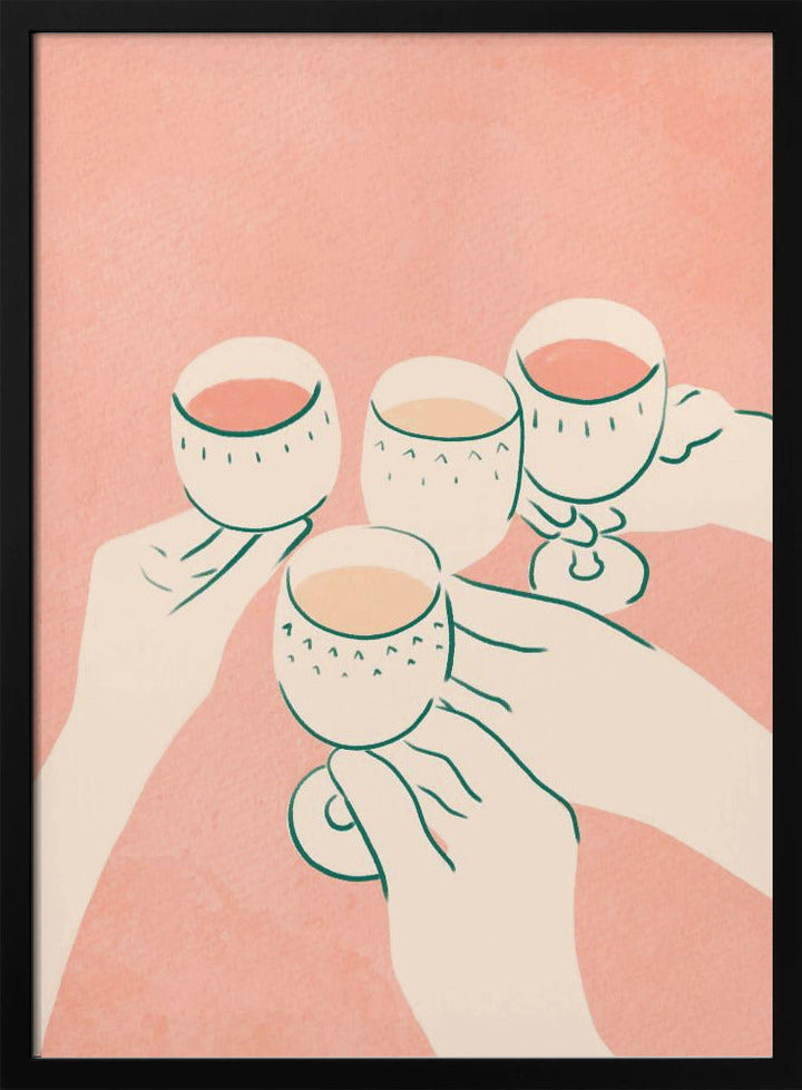 Cheers to Good Times - Stretched Canvas, Poster or Fine Art Print I Heart Wall Art