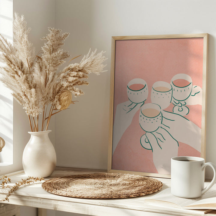 Cheers to Good Times - Stretched Canvas, Poster or Fine Art Print I Heart Wall Art