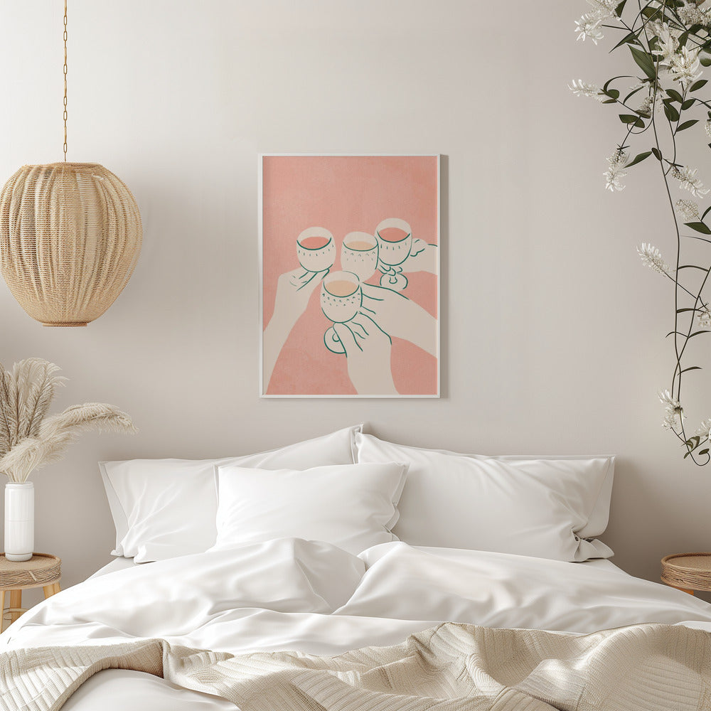 Cheers to Good Times - Stretched Canvas, Poster or Fine Art Print I Heart Wall Art