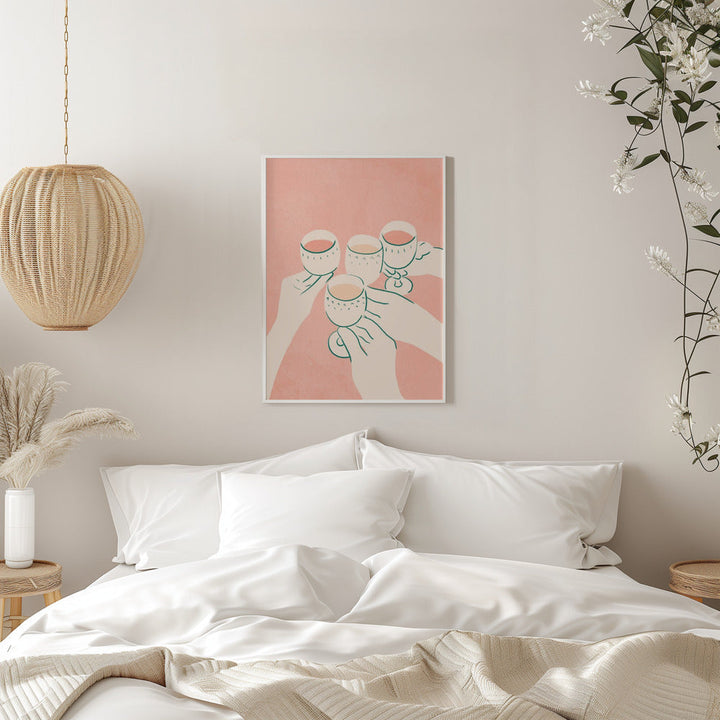 Cheers to Good Times - Stretched Canvas, Poster or Fine Art Print I Heart Wall Art