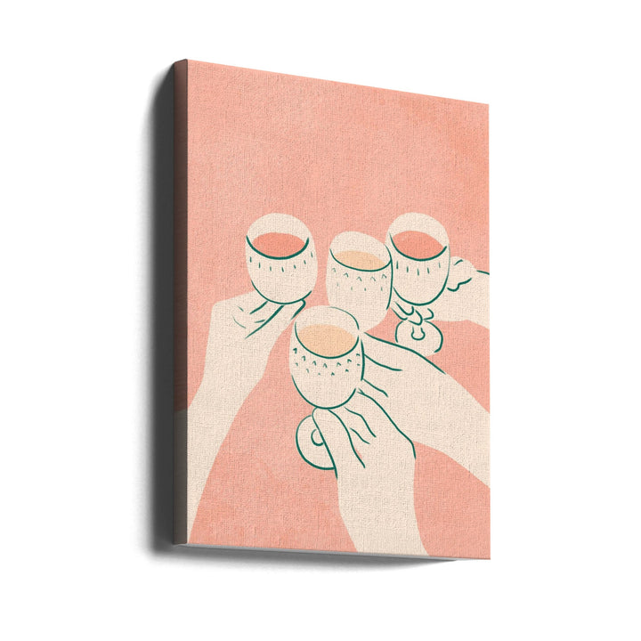 Cheers to Good Times - Stretched Canvas, Poster or Fine Art Print I Heart Wall Art