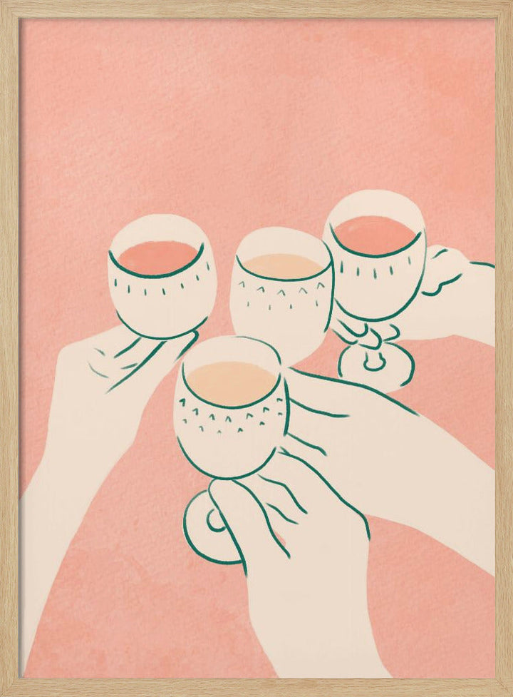 Cheers to Good Times - Stretched Canvas, Poster or Fine Art Print I Heart Wall Art
