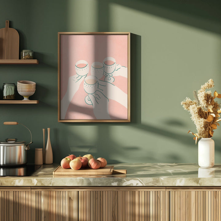 Cheers to Good Times - Stretched Canvas, Poster or Fine Art Print I Heart Wall Art